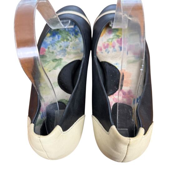 Born Devorah Womens Black Ivory Leather Slip On Ballet Flats Loafers Shoes sz 8 - Picture 10 of 16
